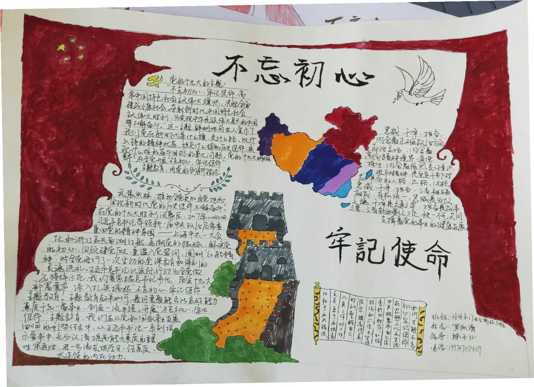 “不忘初心 牢記使命”主題手抄報比賽作品展(圖文)