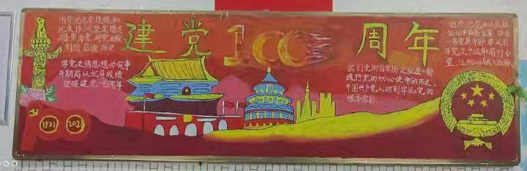 經貿系開展黨史知識宣傳之“黑板報評比”活動